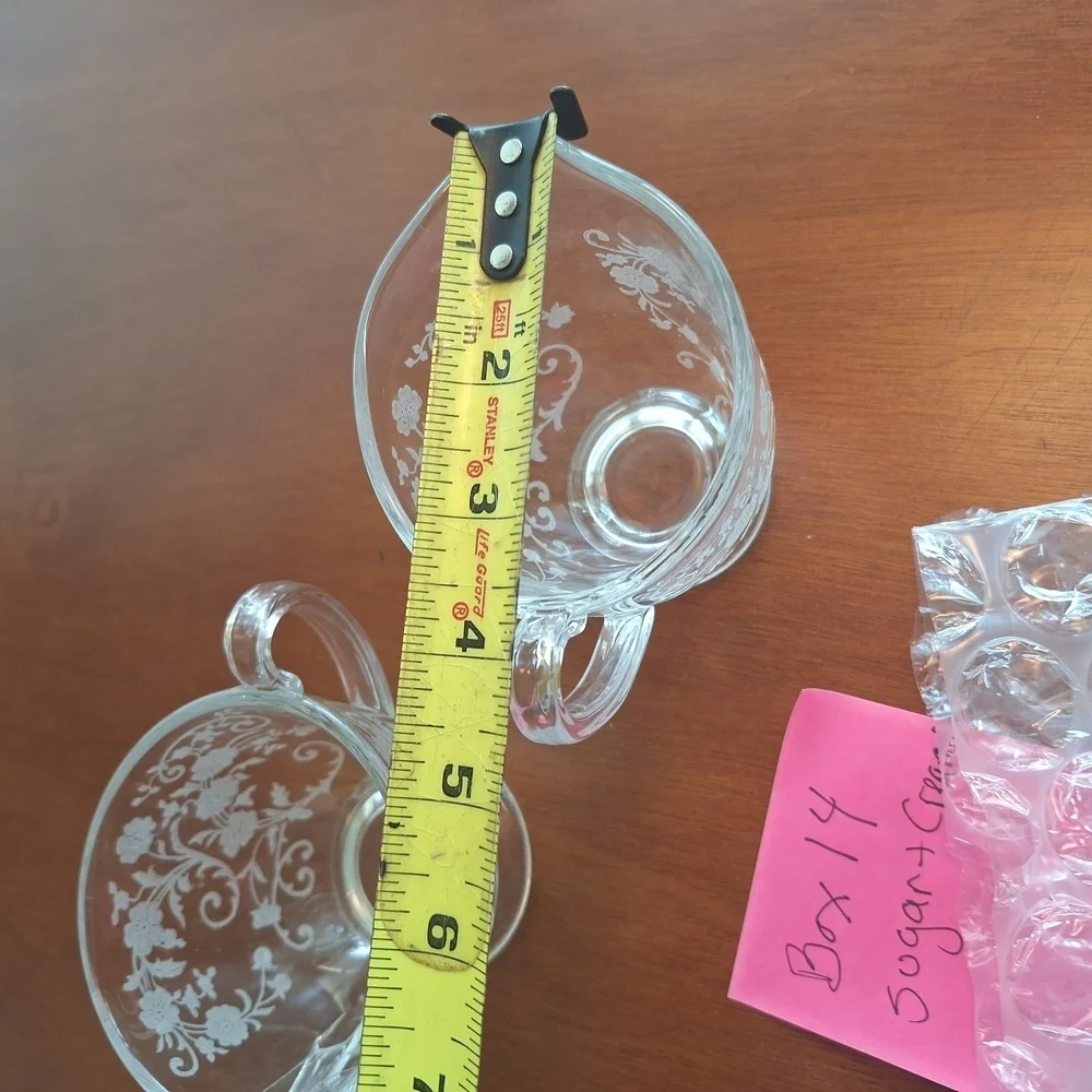 Fostonia ,Buttercup Floral Etched Glass Set